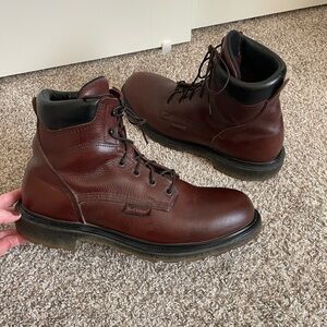 Red wing shoes work boots size 14 narrow brown boots style 696